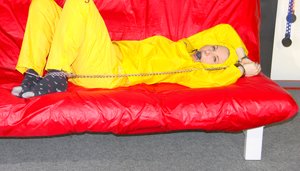 Shiny Nylon Arts Bound xxx photo collection featuring elegant maiden in bdsm action